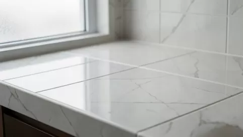 blat w lazience z plytek