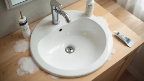 Czym przykleić umywalkę do blatu