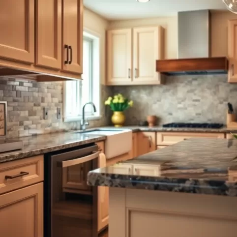 Beżowa Kuchnia  Jaki Blat