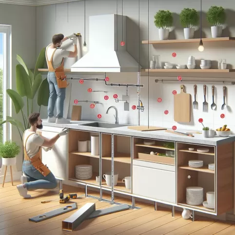 jak zamontować blat kuchenny do ściany